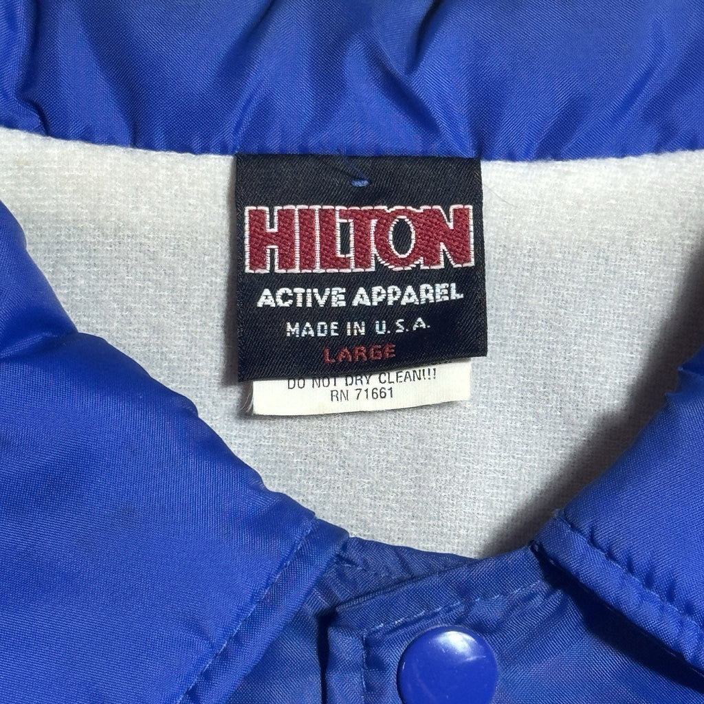 Vintage Hilton Active Apparel Coach Jacket Cheraw SC Lodge 2404 Moose Made USA L