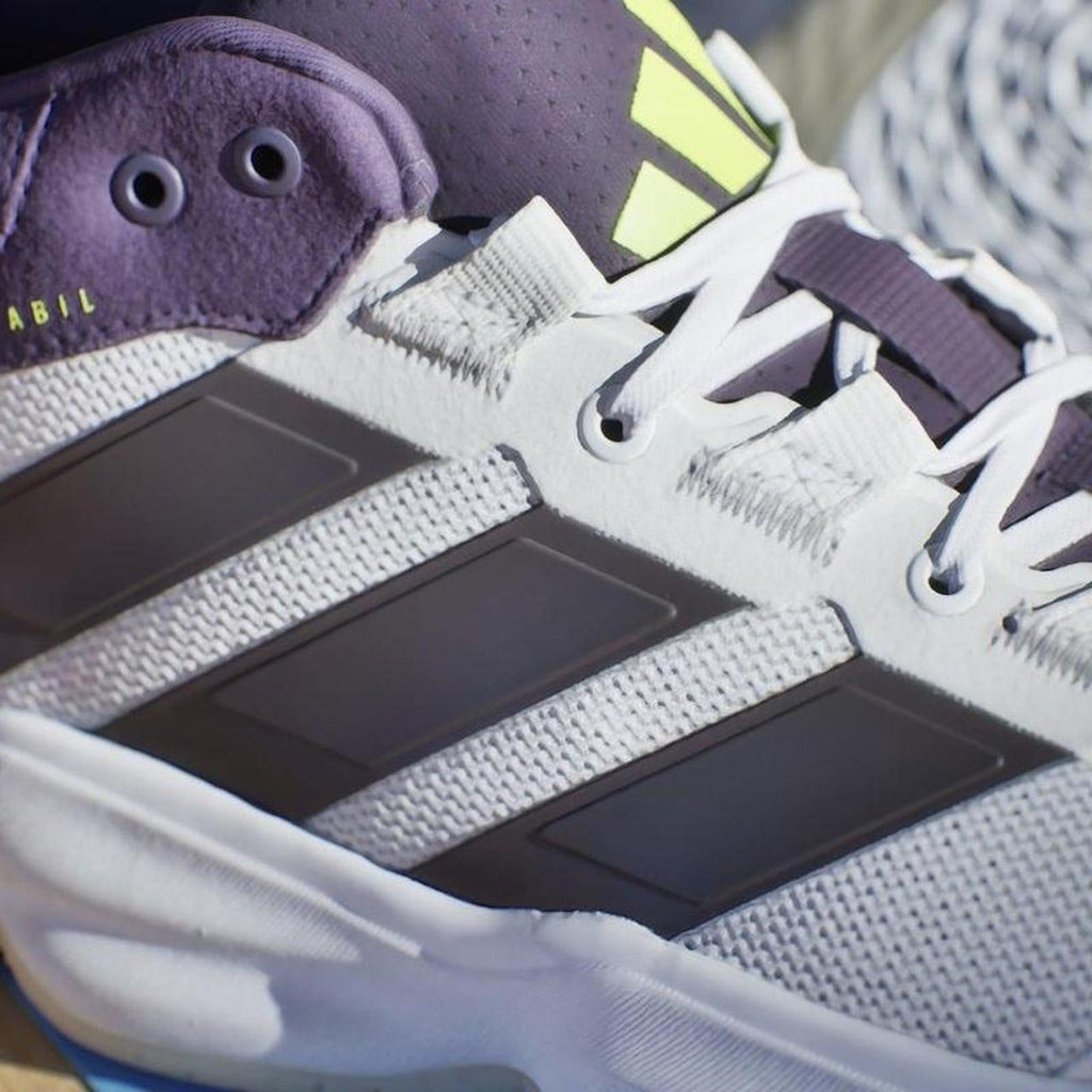 adidas Court Stabil M White Purple sz 7 Men / 8.5 Women Indoor Shoes NWT JH5163