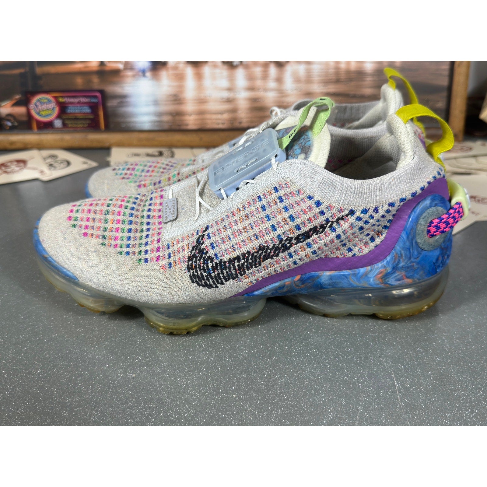 Nike Air VaporMax Flyease 2023 Multicolor Knit CJ6741-001 Men 7.5 Running Shoes