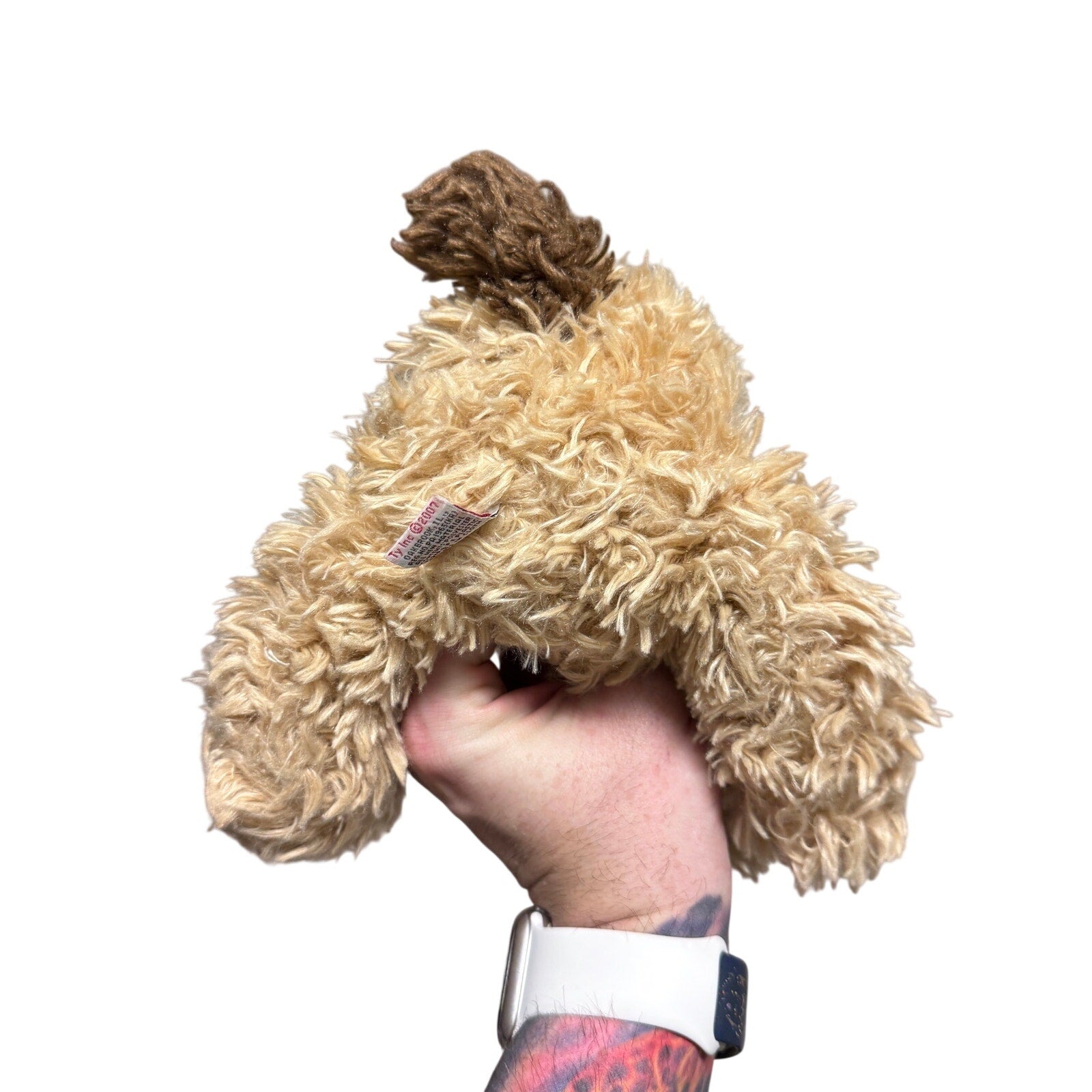 VTG Ty Classic Roscoe Puppy Dog 9" 2007 Shaggy Brown Tan Buddy Floppy Eye