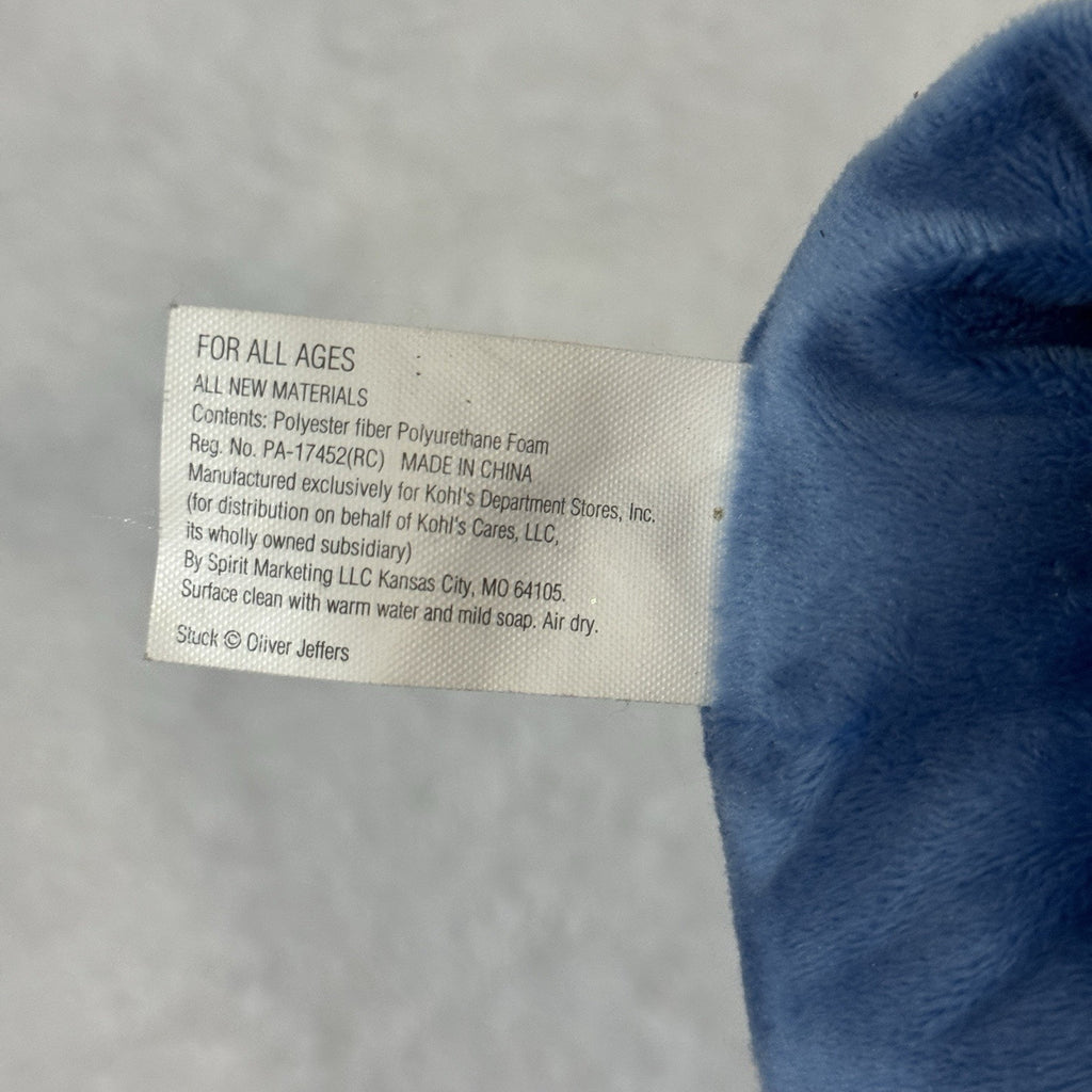 Kohls Cares Blue Whale Stuck Book by Oliver Jeffers Plush stuffed animal 2018
