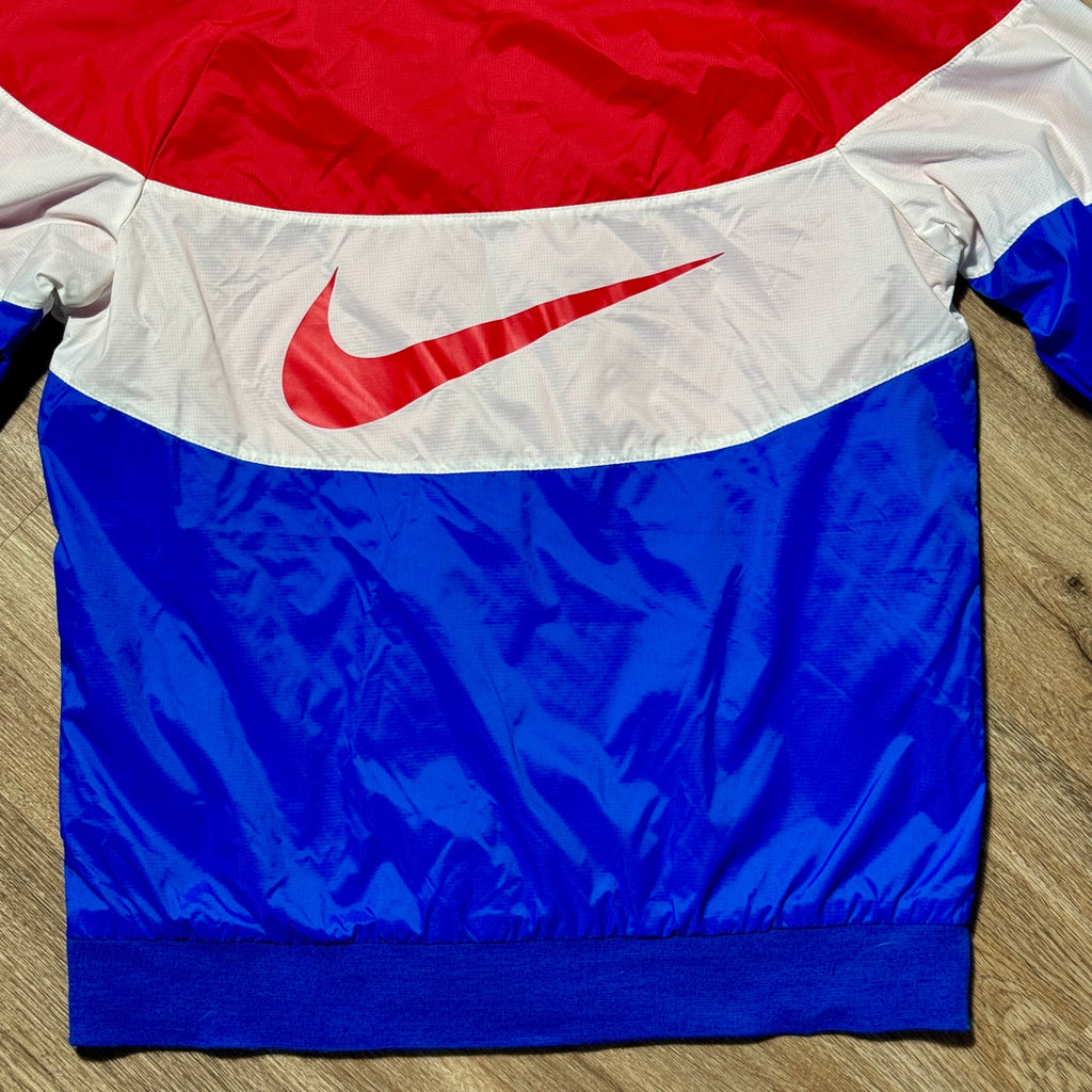 Nike Windrunner Hooded Jacket Youth Large CJ6722-657 Red Blue White