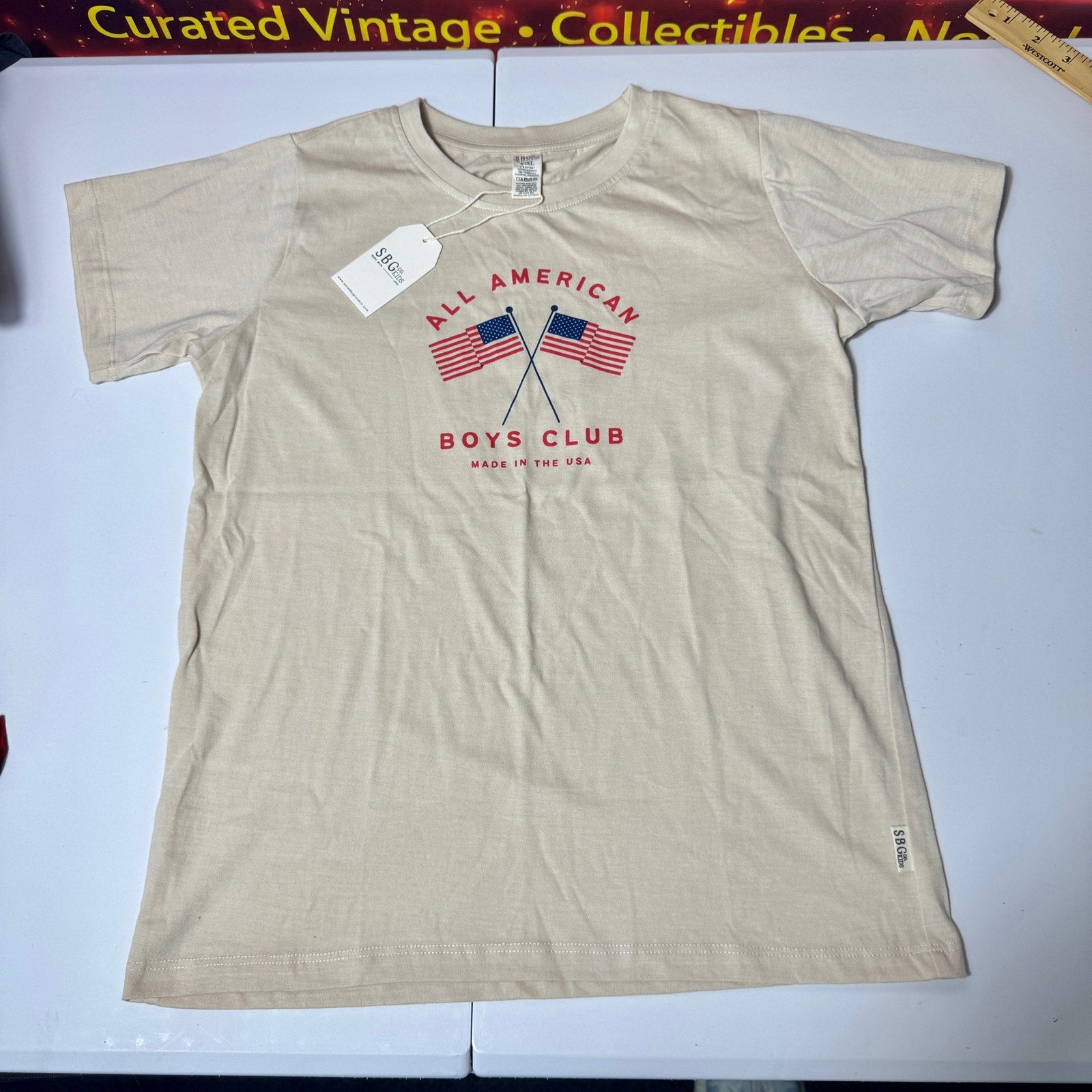 SBG Co Kids All American Boys Club Patriotic USA Flag Tee NWT Youth XXL