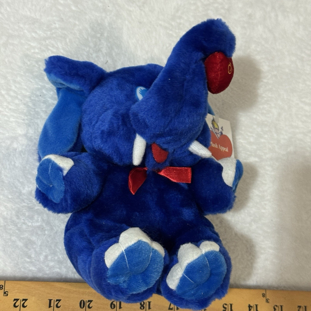 Rare Plush Appeal Blue Elephant Plush Stuffed Animal I Love You Heart Vtg NWT