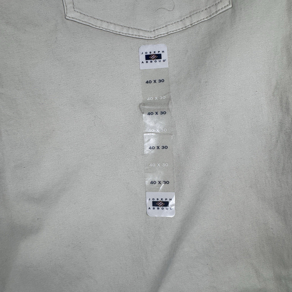 Joseph Abboud Classic Fit Sateen Pants Men’s 40 x 30 Cotton Stretch Stone Beige