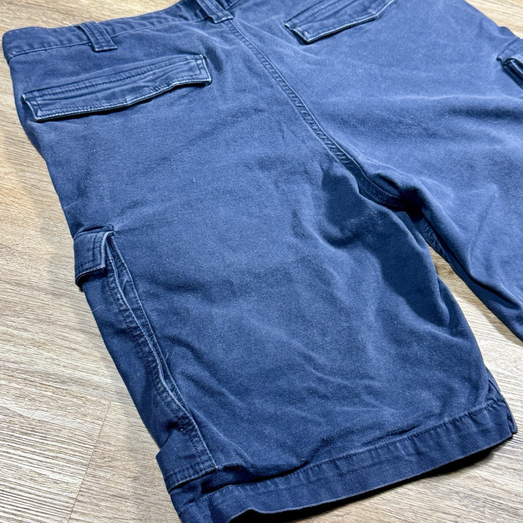 Carhartt Rugged Flex Cargo Work Shorts Men's 34 x 9.5 Navy Relaxed Fit Canvas