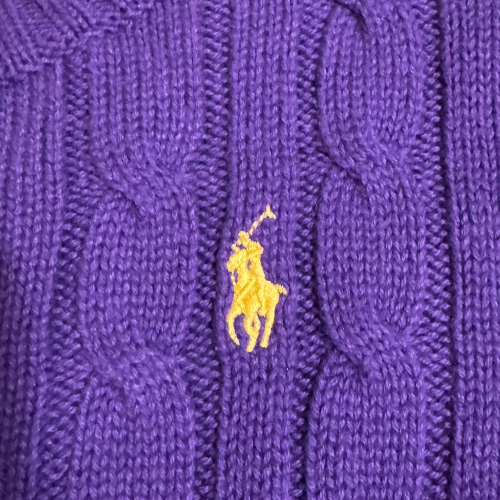 Ralph lauren purple cable knit