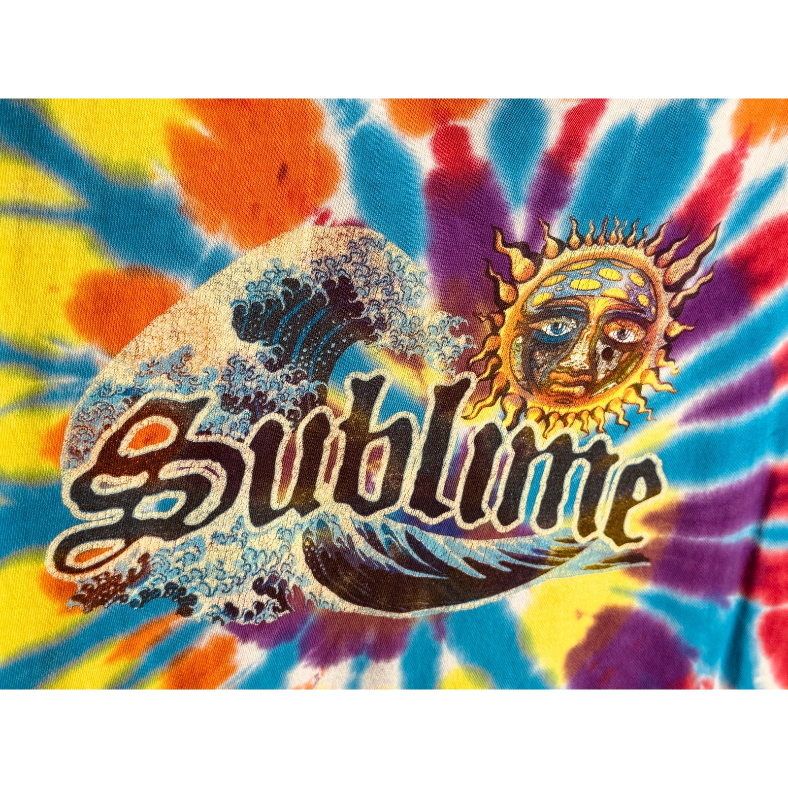 Vintage Sublime 4:20 Tie Dye Cut Off Band Tee Tank Top XL 90s Y2K Grunge Rare