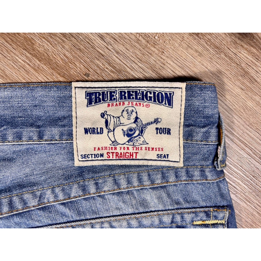 True Religion Ricky Straight Jeans Men’s 34x31 Y2K Medium Wash Denim 2013 Baggy