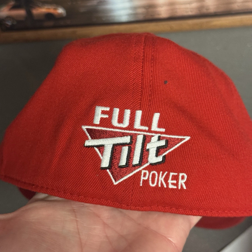 2000s Full Tilt Poker Online Gambling WSOP Flex Fitted Hat 7 1/4-7 5/8 L XL Y2K