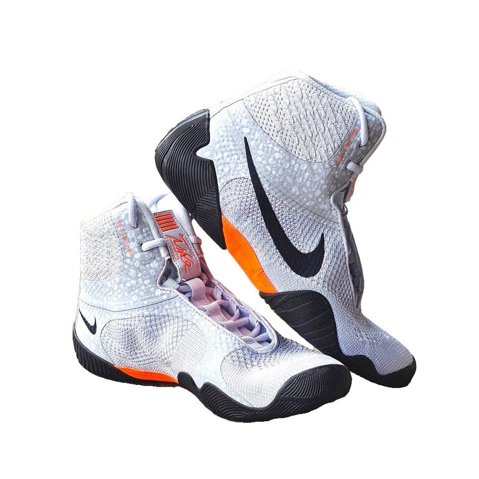 Nike Tawa SE Electric Pack Men's 10.5 Grey Orange Wrestling Shoes DJ4474-900 NEW