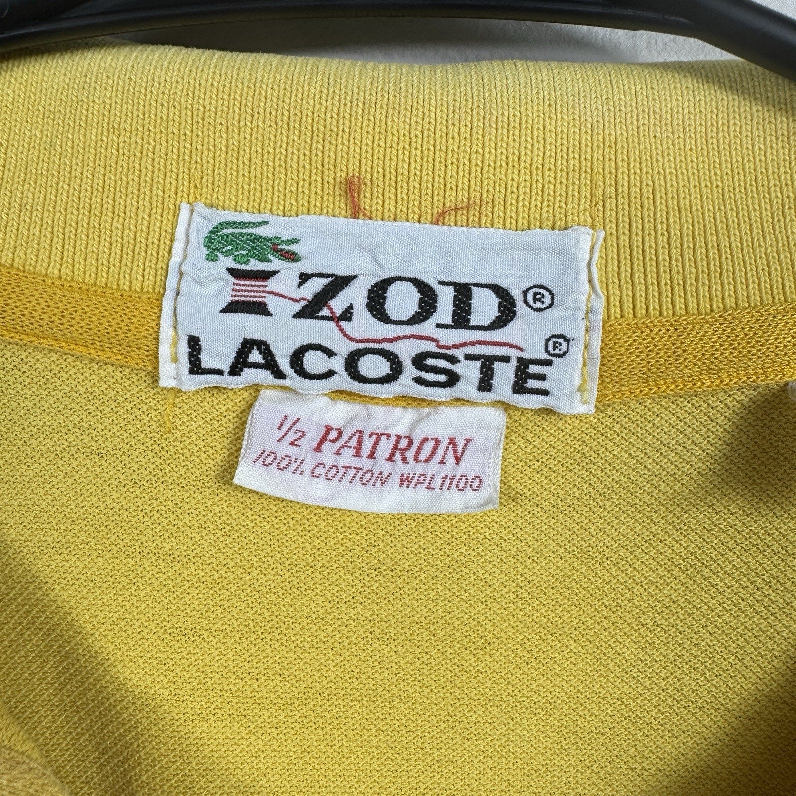 Vtg 60s-70s IZOD Lacoste Yellow Polo Shirt Crocodile Logo Cotton Mens Slim S XS