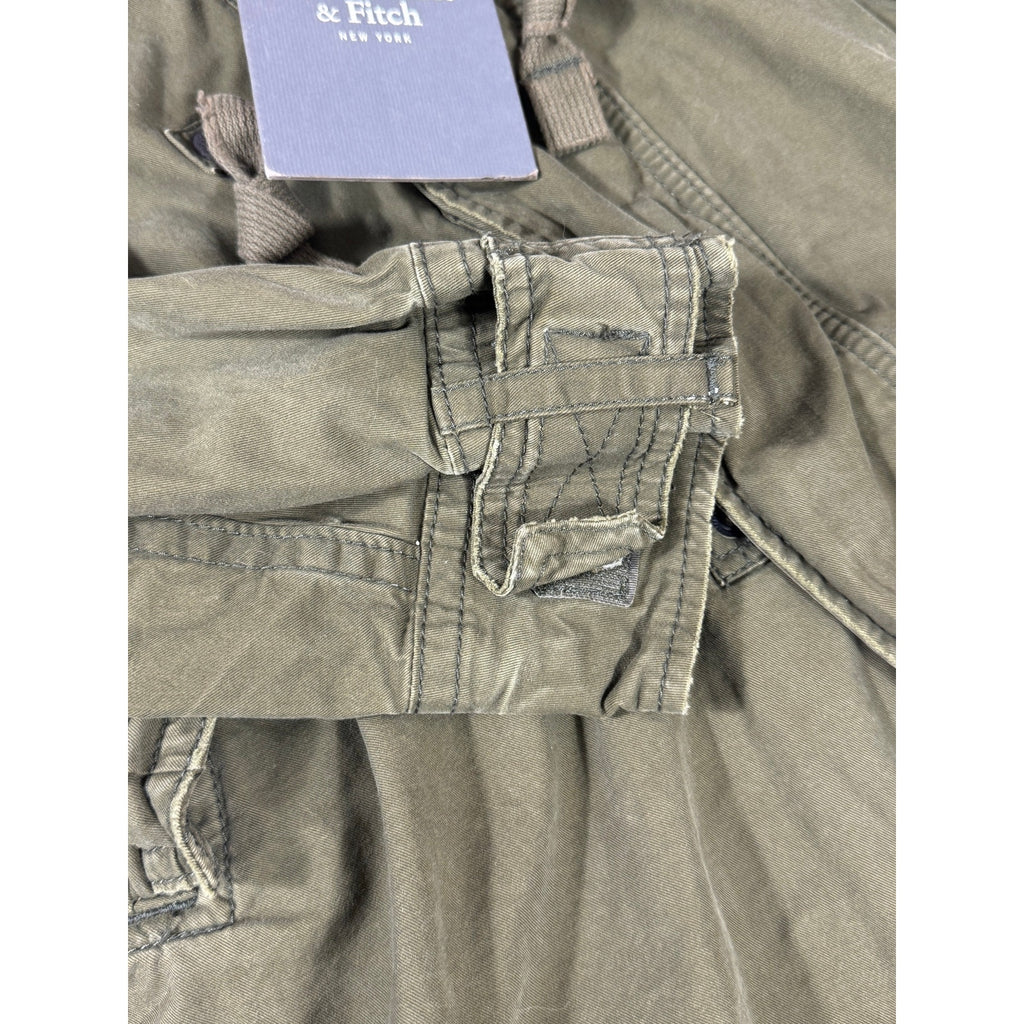 Abercrombie & Fitch Vintage Military Fishtail Parka Jacket Olive Green NWT Small