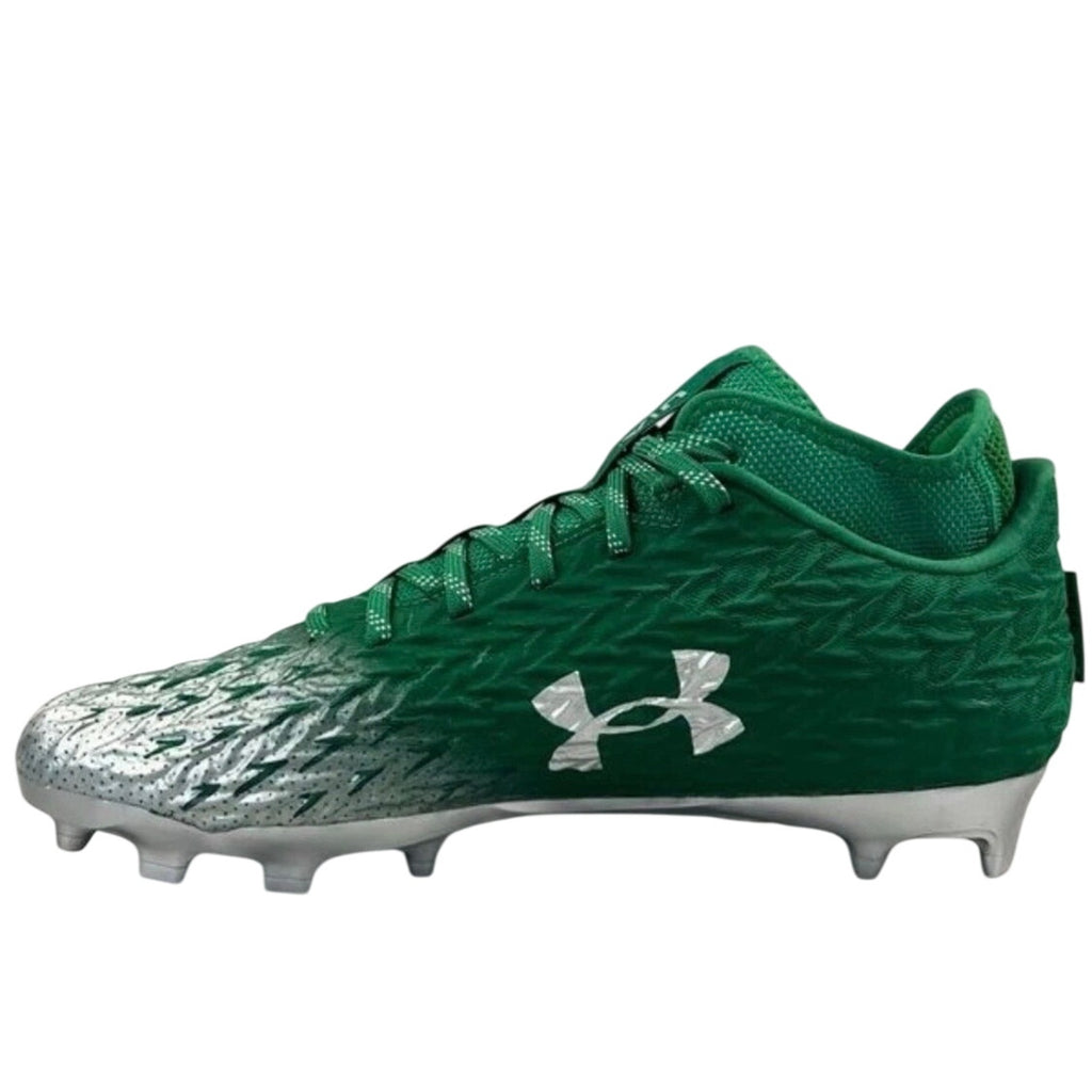 Under Armour UA Spotlight 4 MC Football Cleats Green Silver 3027977-300 Men 8.5