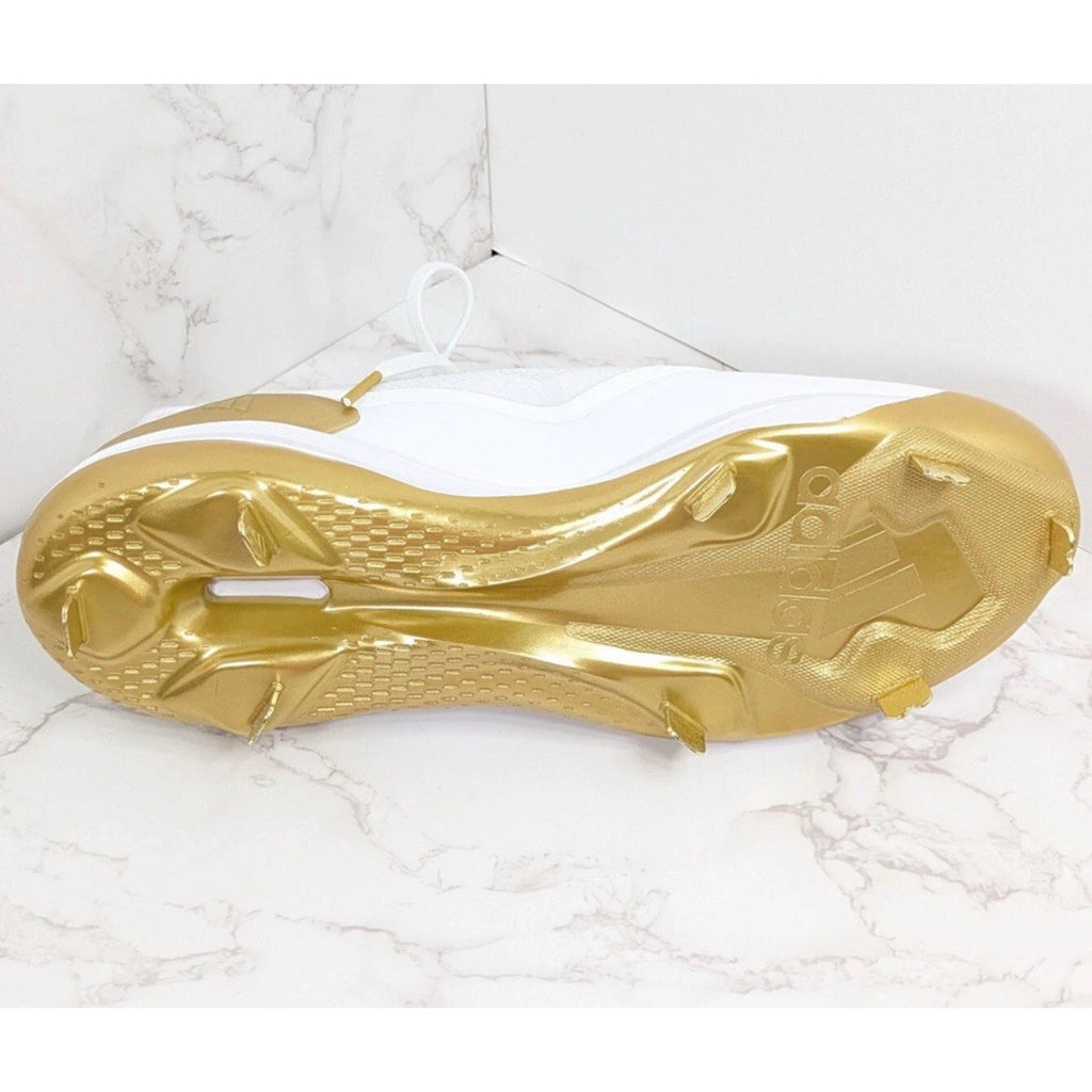 Adidas Women's Adizero PureHustle 3 Elite Metal Softball Cleats White/Gold Sz 13