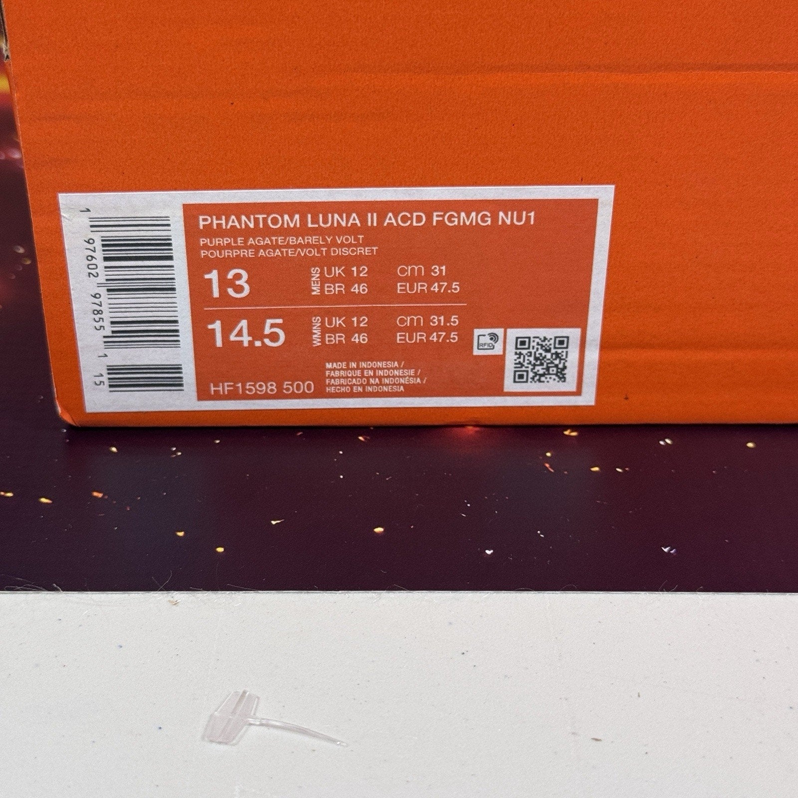 Nike Phantom Luna II Academy Purle FG/MG Soccer Cleat HF1598-500 Men Sz 13 New
