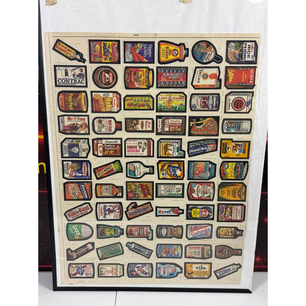 Original 1979 Topps Wacky Packages Cards Uncut Sheet Vintage Display 66 Labels