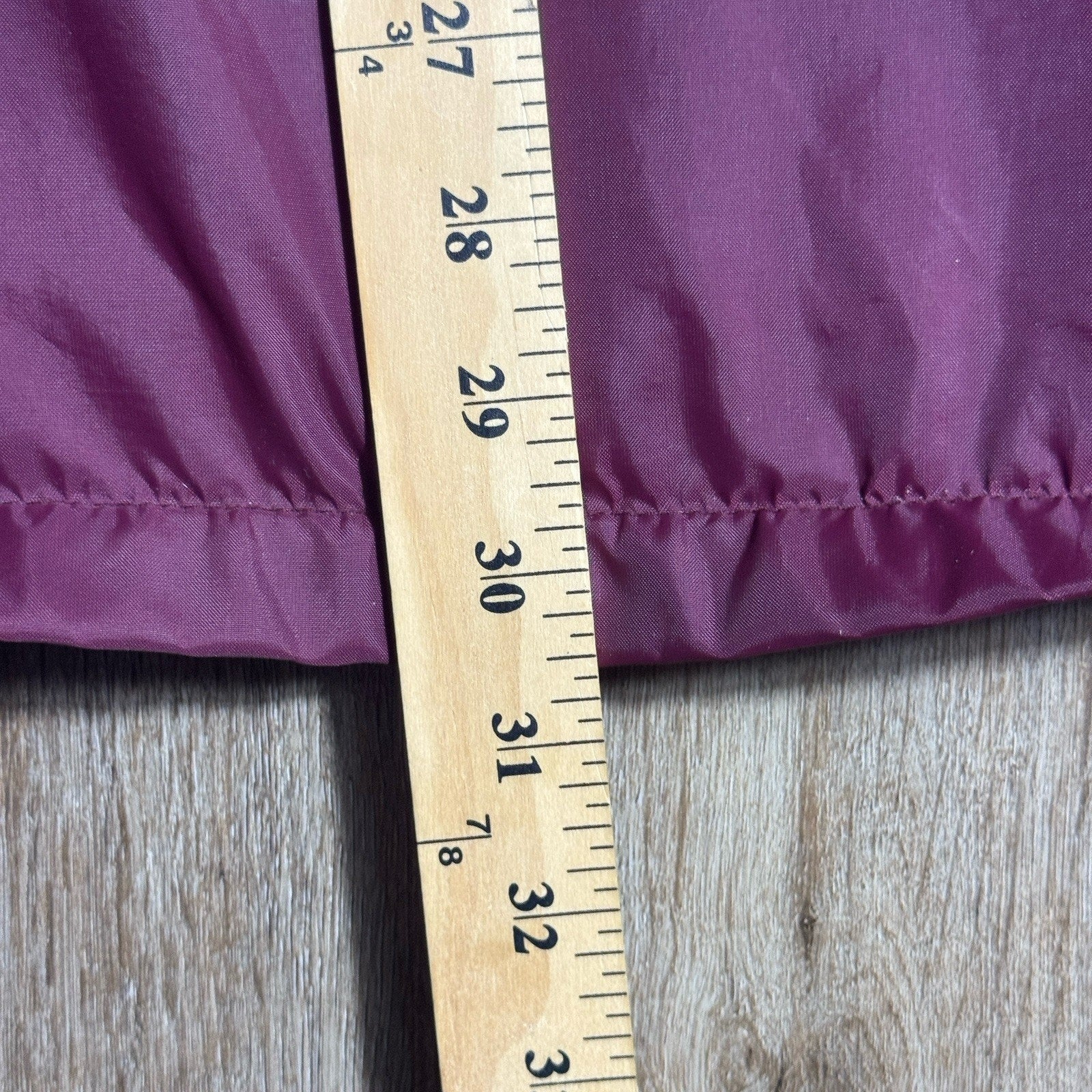 Vtg Weather Breaker Sherpa Lined Coach Jacket USA Burgundy Nylon Men’s L Tall