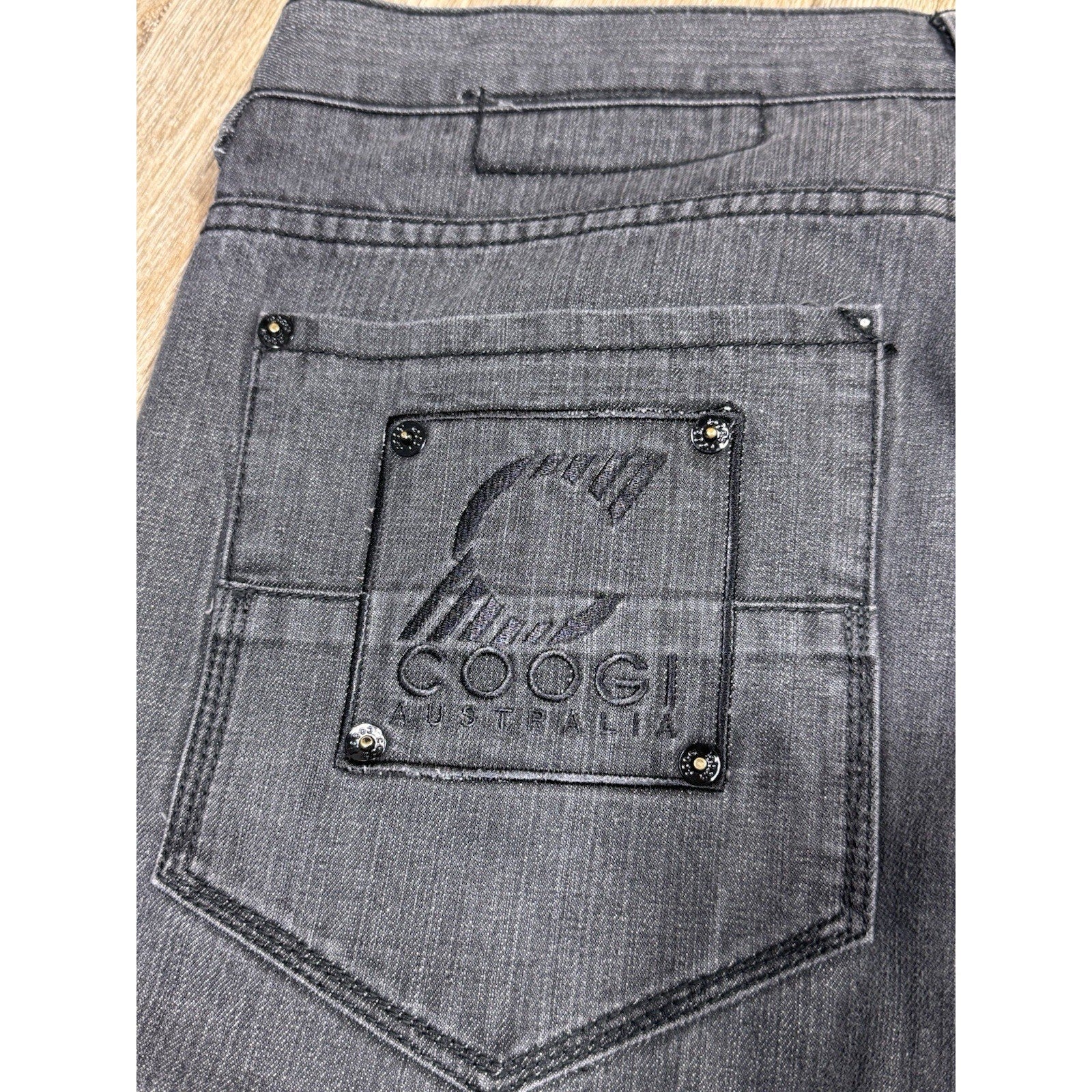 Y2K COOGI Australia Men’s Sz 42 x 35 Denim Jeans w/ Embroidered Logos Big Baggy