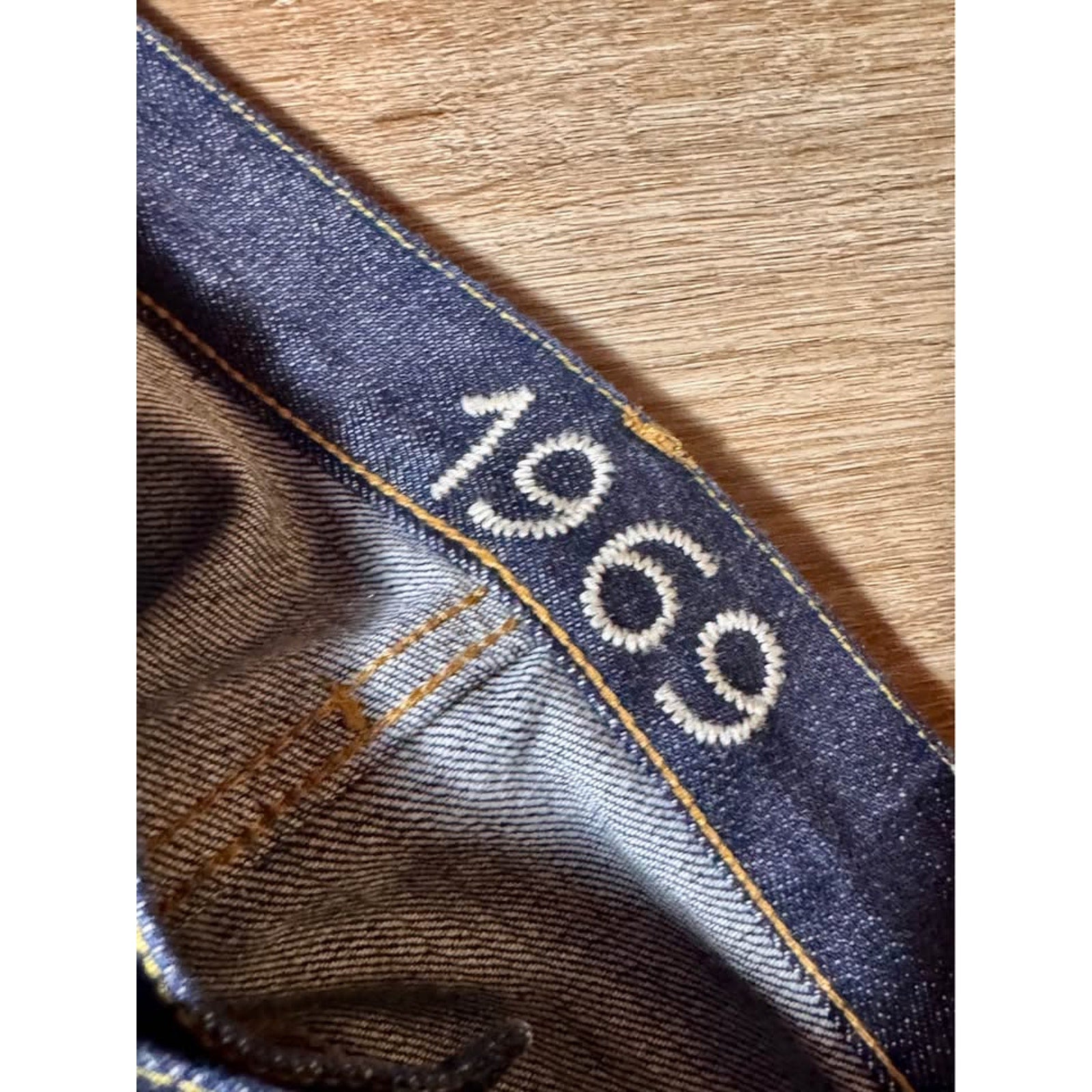 Gap 1969 Japanese Selvedge Raw Indigo Skinny Straight Men’s Jeans 36x36 Button Fly