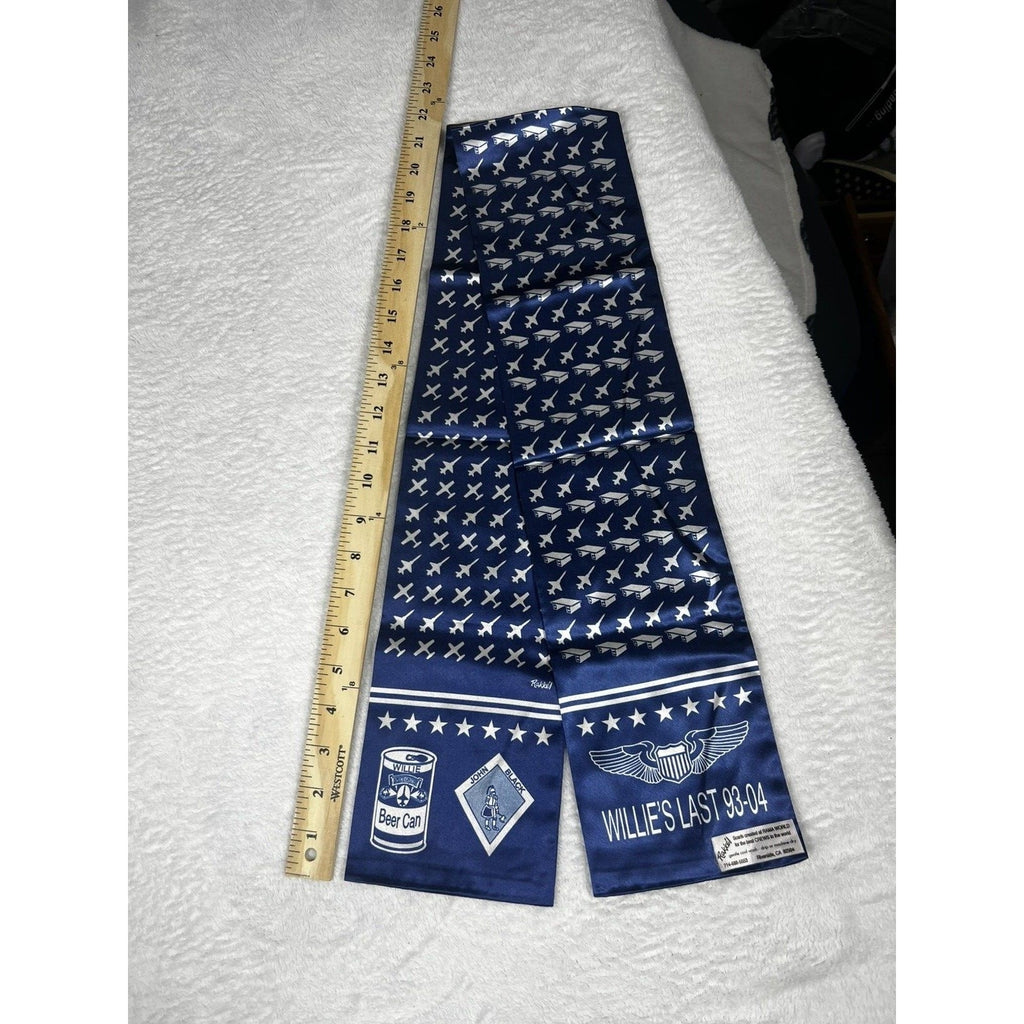 USAF Rakkel Rama World Flight Scarves Vintage Military Aviation Air Force Scarf