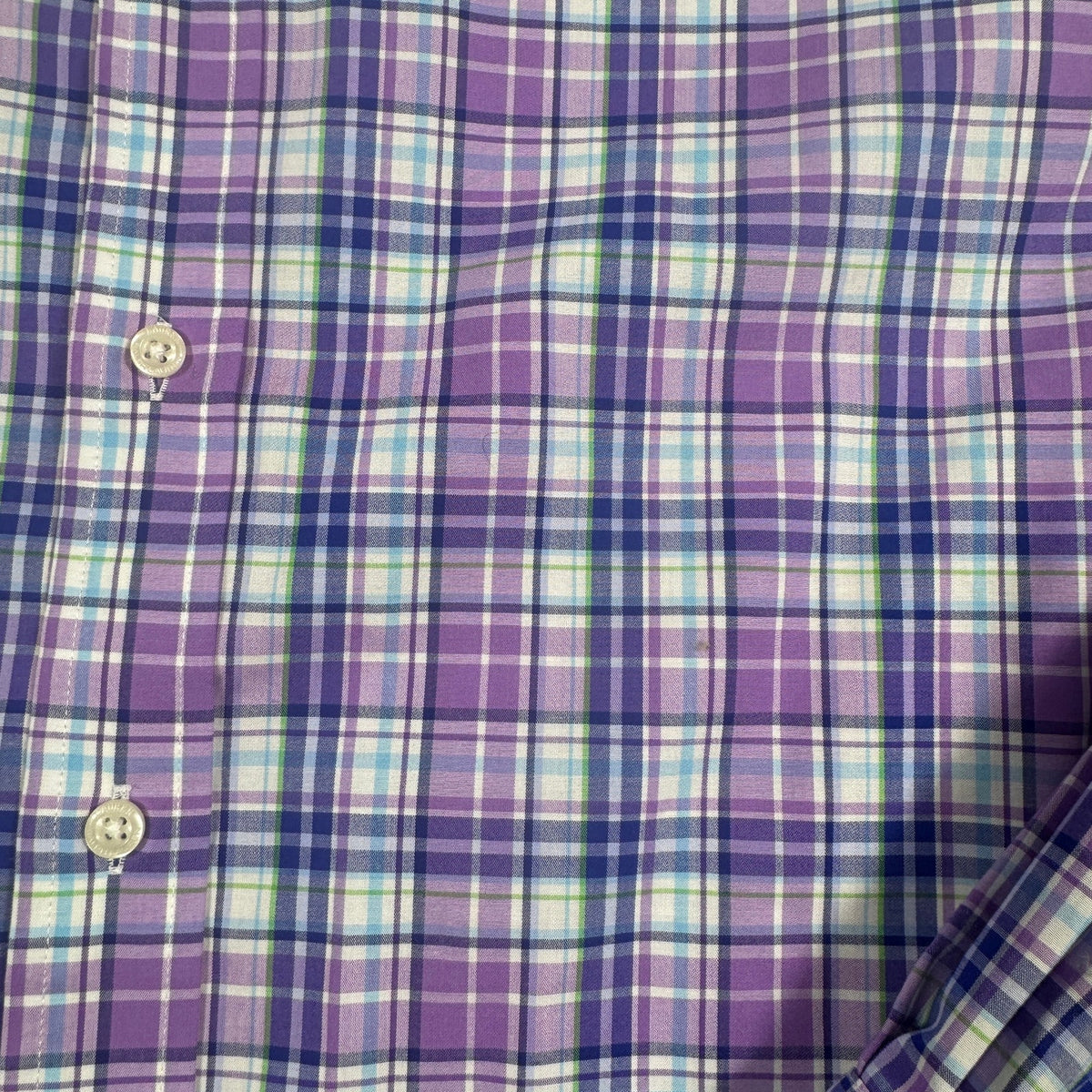 Lauren Ralph Lauren Performance Stretch Shirt 15.5 32/33 M Purple Plaid