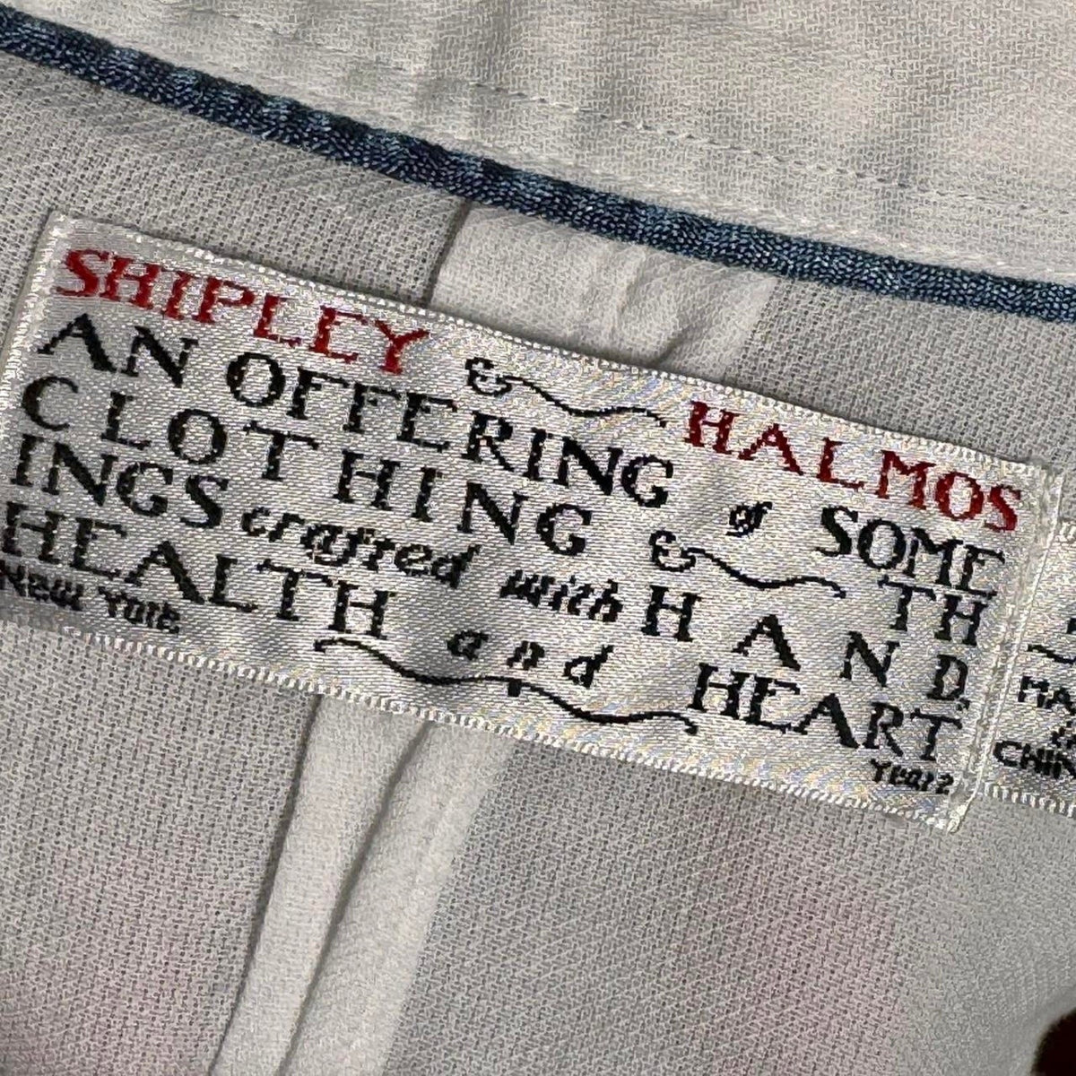 Vintage Shipley & Halmos White Button Down Shirt Small Designer Cotton