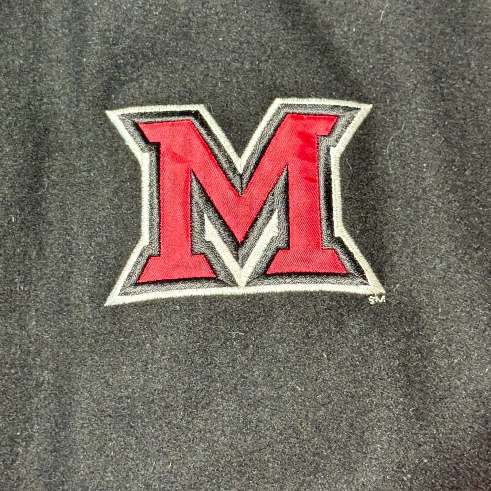 Miami University RedHawks Varsity Jacket Large Steve & Barry’s Letterman NCAA