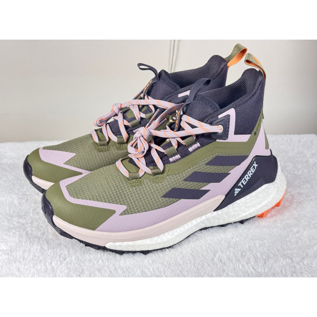 Terrex Free Hiker 2 GTX Green Boost Trail Hiking Shoes IH3531 Women’s 7 Men 5.5