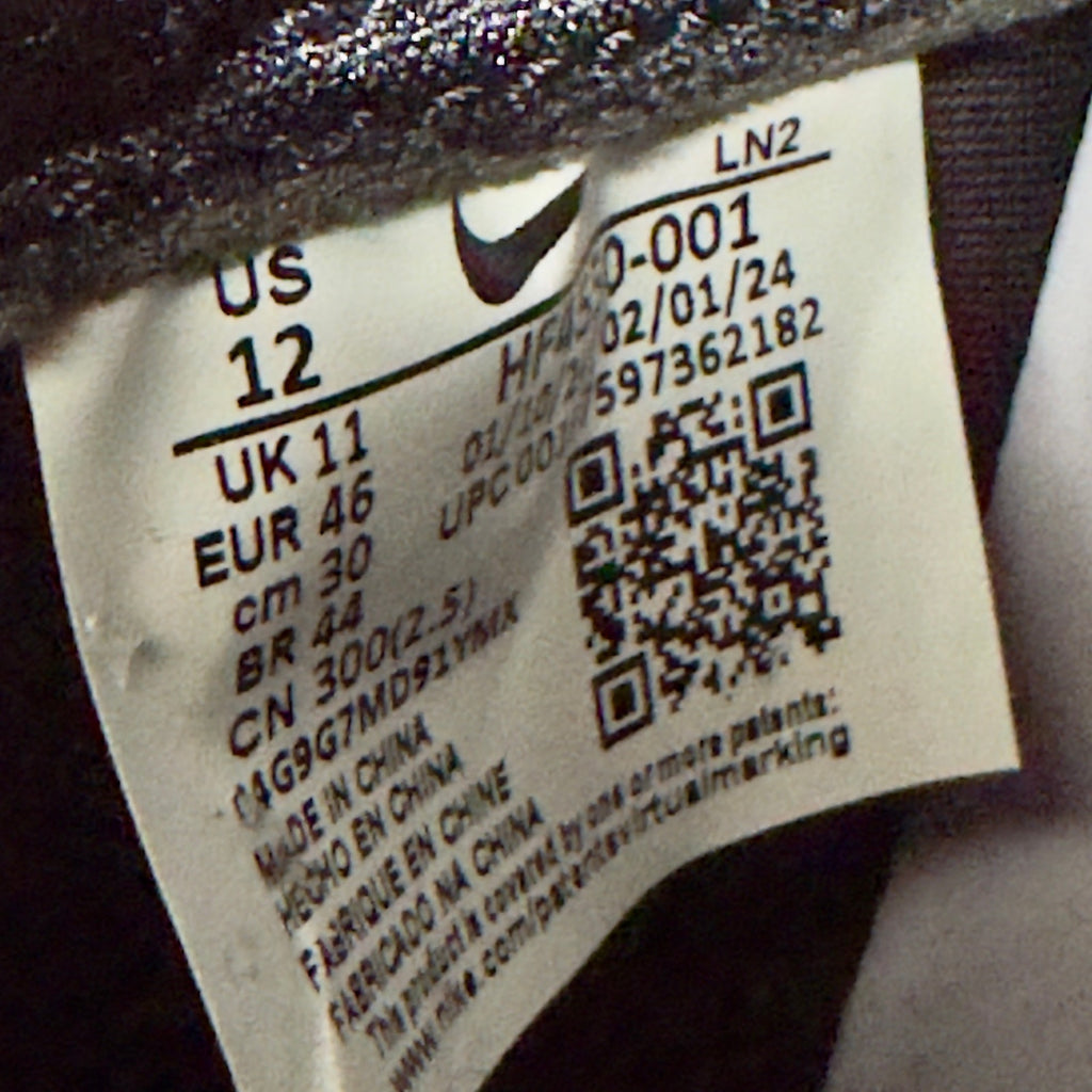 Nike Alpha Menace 4 Elite Football Cleats Black White HF5690-001 Sz 12