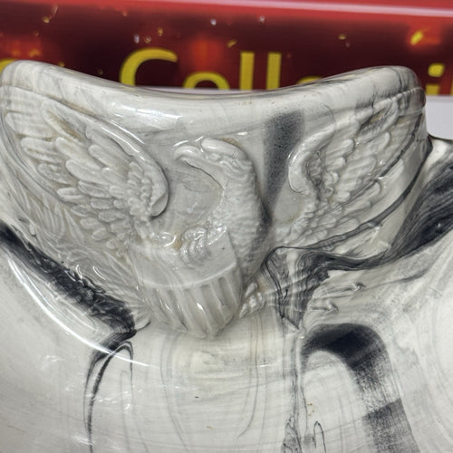 American Eagle Ceramic Ashtray 1967 USA Large Hand Painted Vintage Atlantic Mold