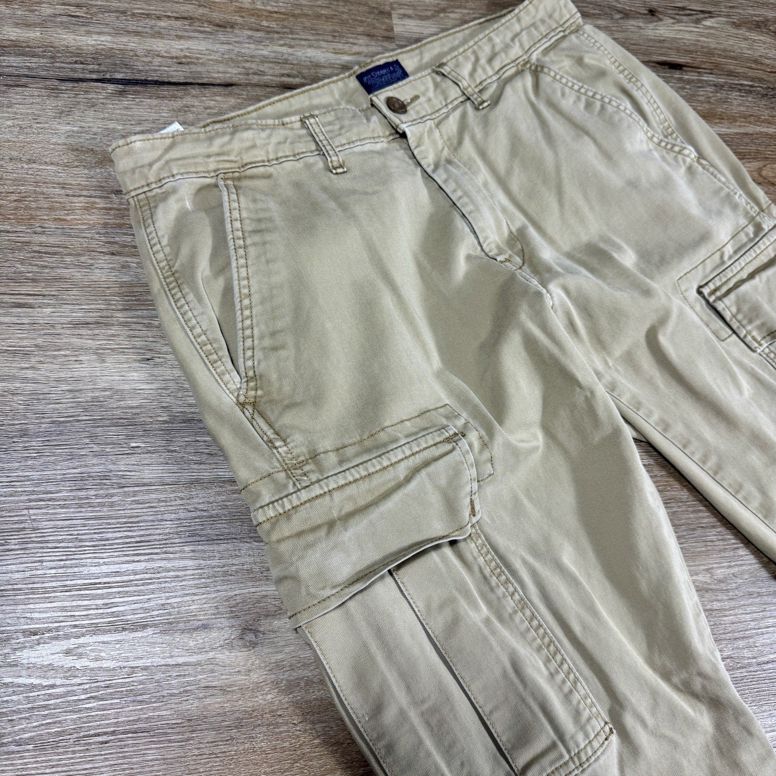 Levi's Cargo Pants Men's 34x30 Khaki Beige Utility Military Tactical Hiking Y2K