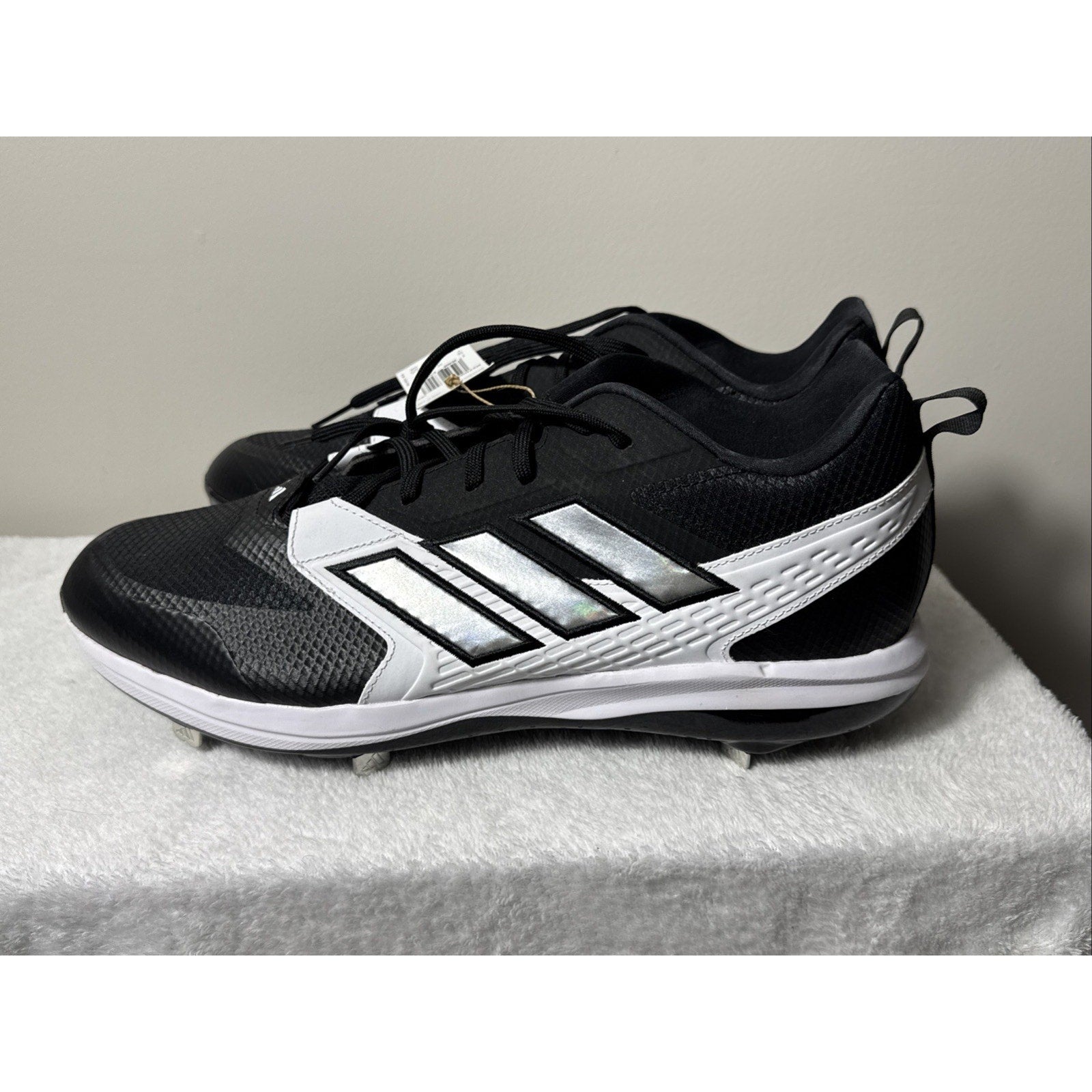 Size 17 Mens - Adidas Icon 8 TPU Black White Baseball Cleats NEW w Tags
