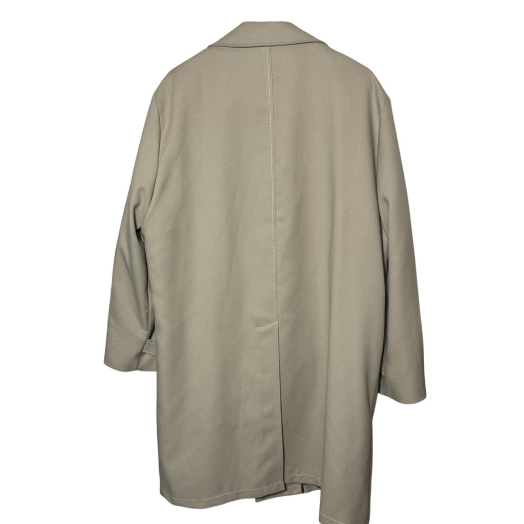 Vtg 1960s Botany Weathertopper Tan Overcoat Brown Lining Wool Blend Trench Coat