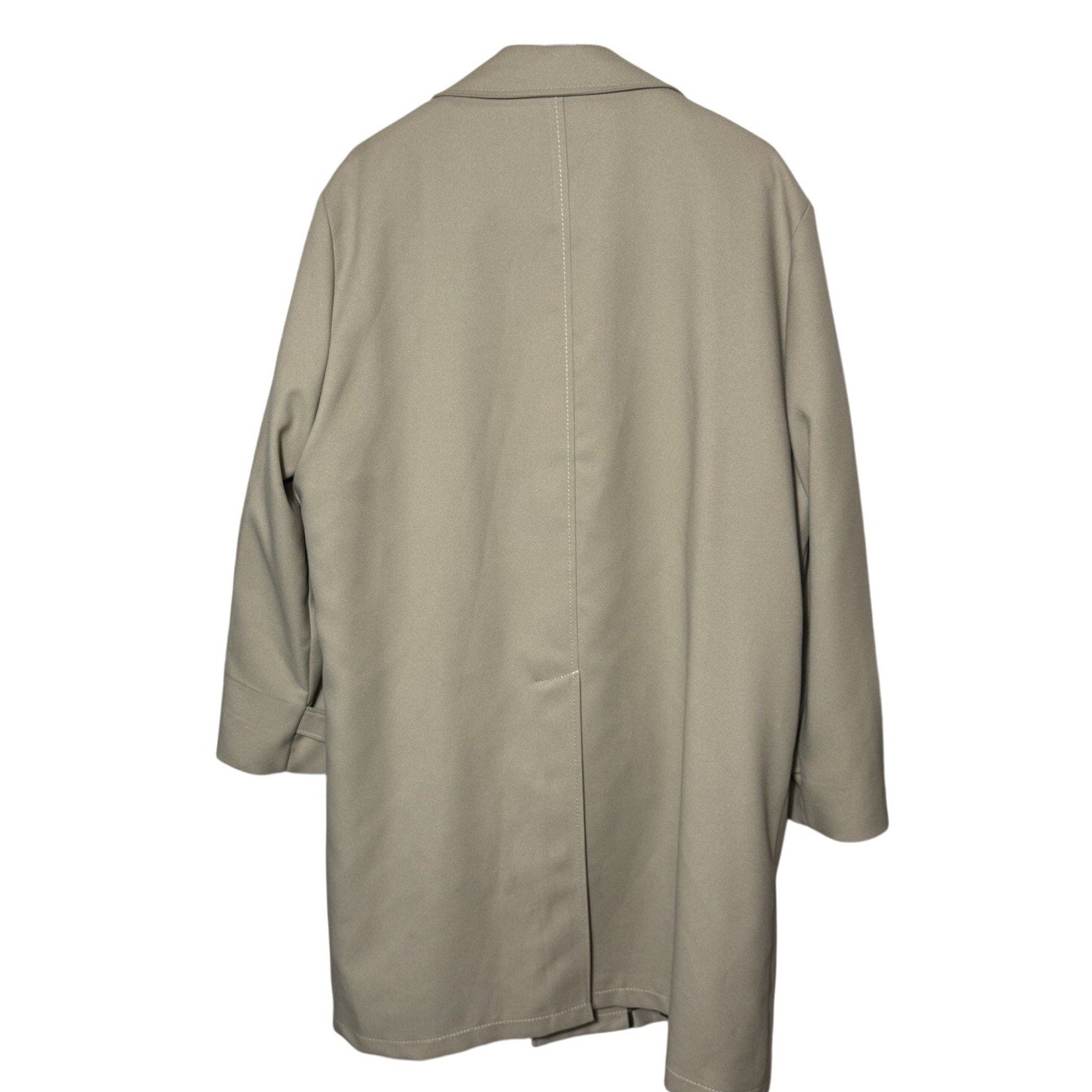 Vtg 1960s Botany Weathertopper Tan Overcoat Brown Lining Wool Blend Trench Coat