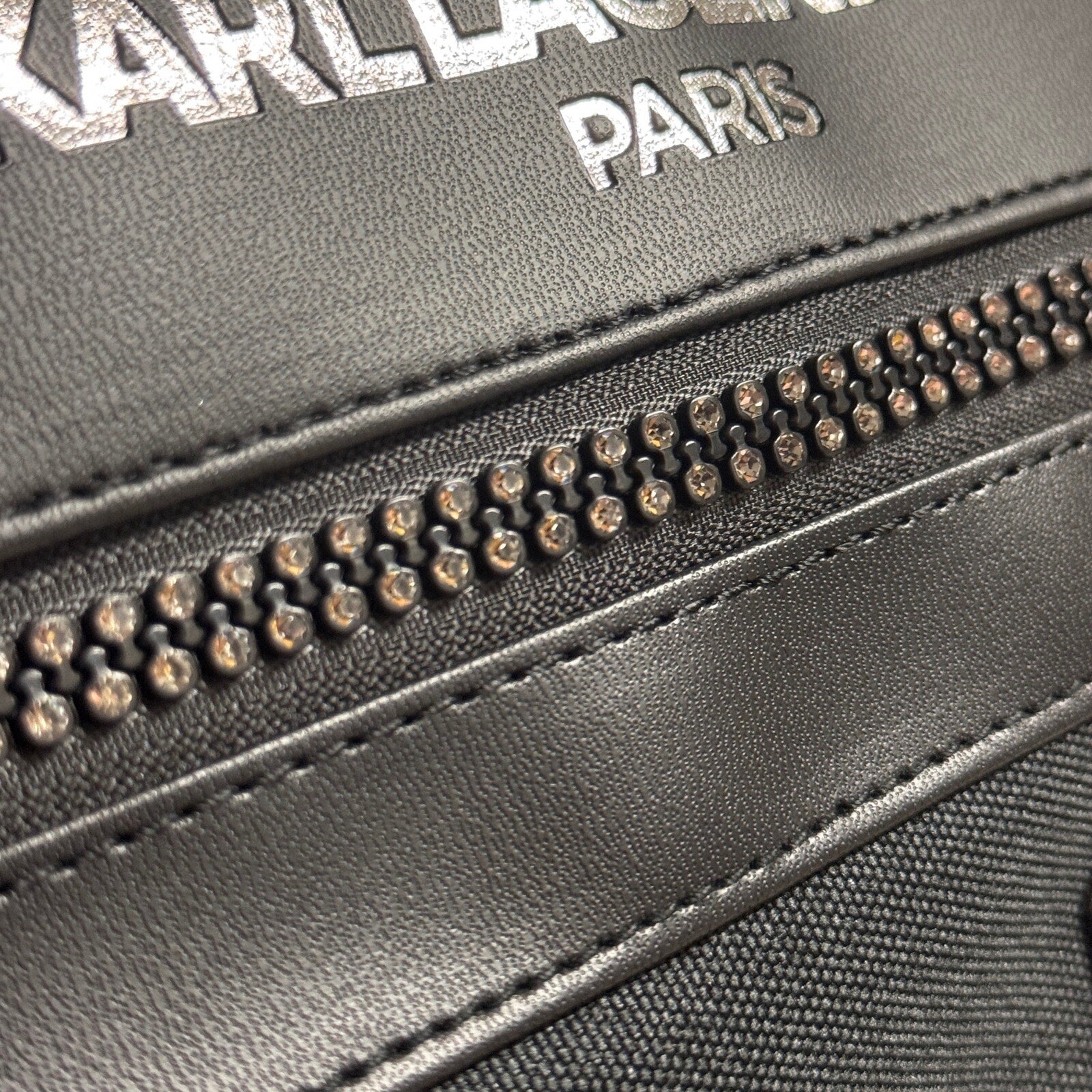 Karl Lagerfeld Paris Ikonik Rolling Weekender Duffel Carry On Luggage Black NWT