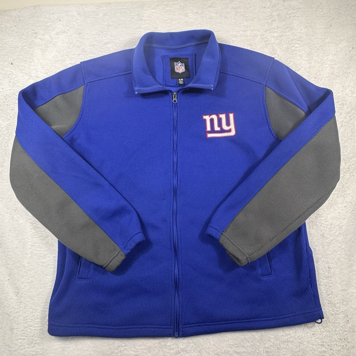 New York Giants G-III Men’s XL Full Zip Fleece Jacket Blue Gray NFL Football