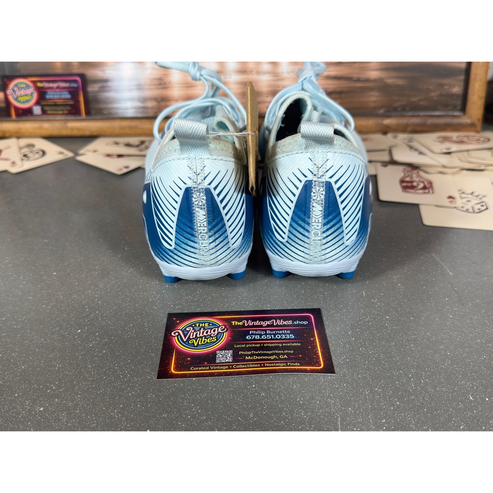 Nike Mercurial Air Zoom Soccer Cleats FQ8392-400 Men’s 5 5Y Women’s 6.5 Blue FG
