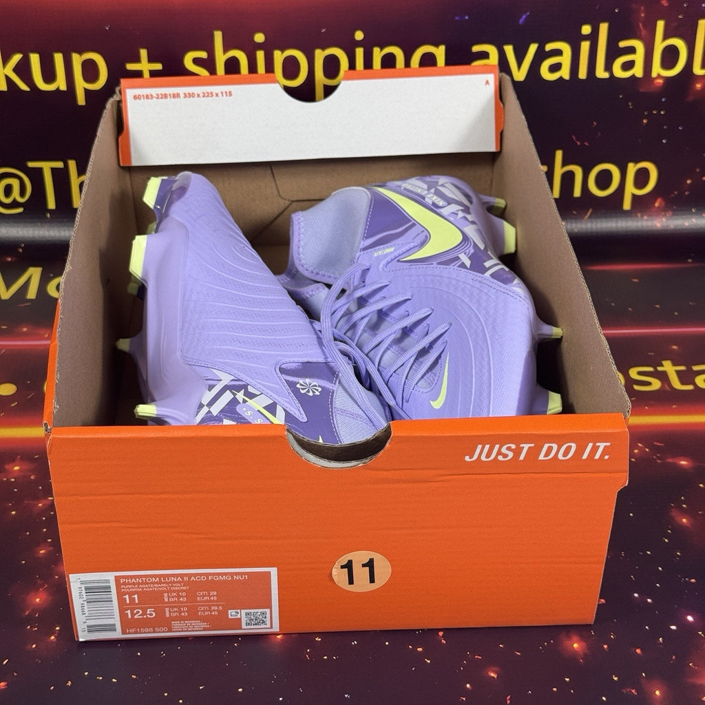 Nike Phantom Luna II Academy Purle FG/MG Soccer Cleat HF1598 500 Men Sz 11 New