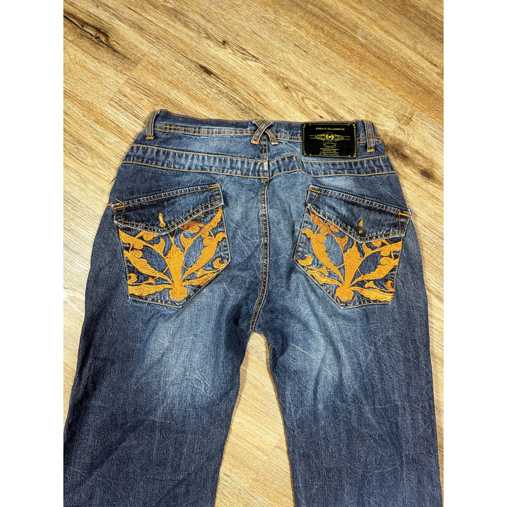 Phat Farm Classics Embroidered Flap Pocket Bootcut Jeans Men’s Size 38x34 Y2K