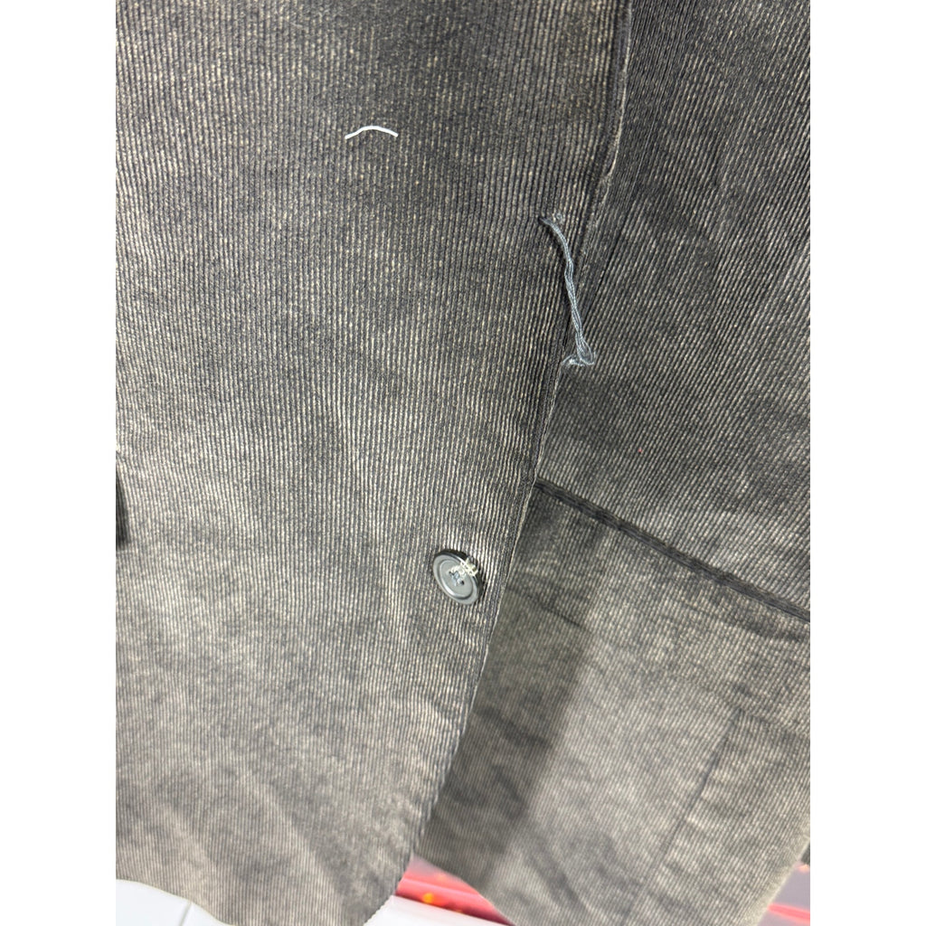 CHAPS Est. 1978 Gray Corduroy Sport Coat Blazer Mens 46R Elbow Patch Preppy Ivy