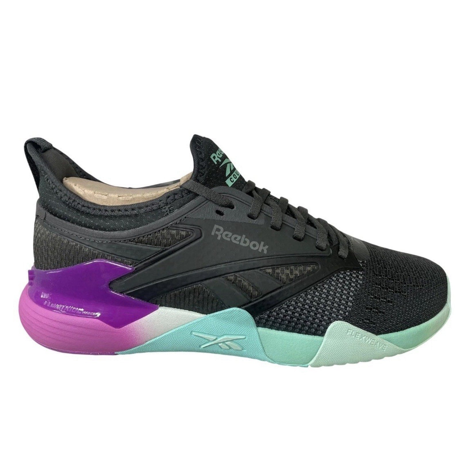 Reebok Sneaker Training 100212266 Nano Court Grey Purple Aqua Mens 10 Women 11.5