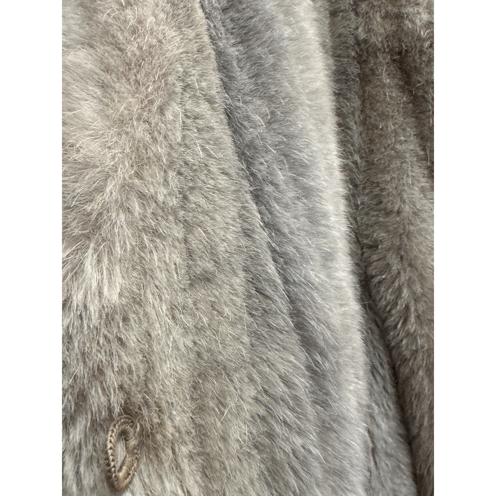 Vtg Sagone Juniors Gray Faux Fur Coat Monterey Mills Paris New York M/L Luxury