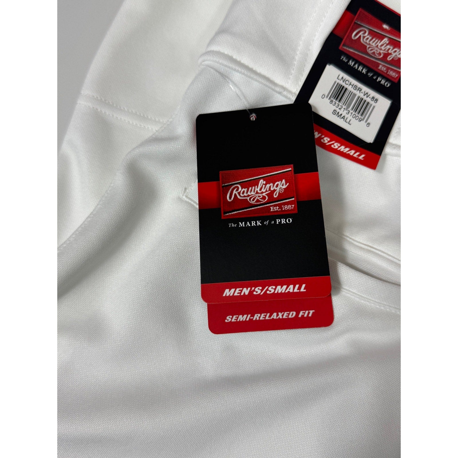 Rawlings Launch Semi-Relaxed Adult Baseball Pants White Small LNCHSR-W-88