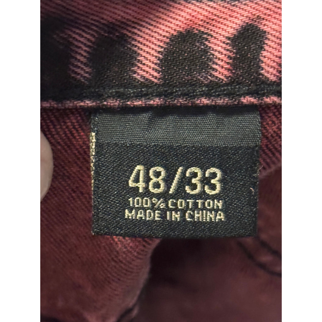 Access Apparel Pink Black Acid Wash Distressed Jeans 48x33 Y2K Streetwear Skater