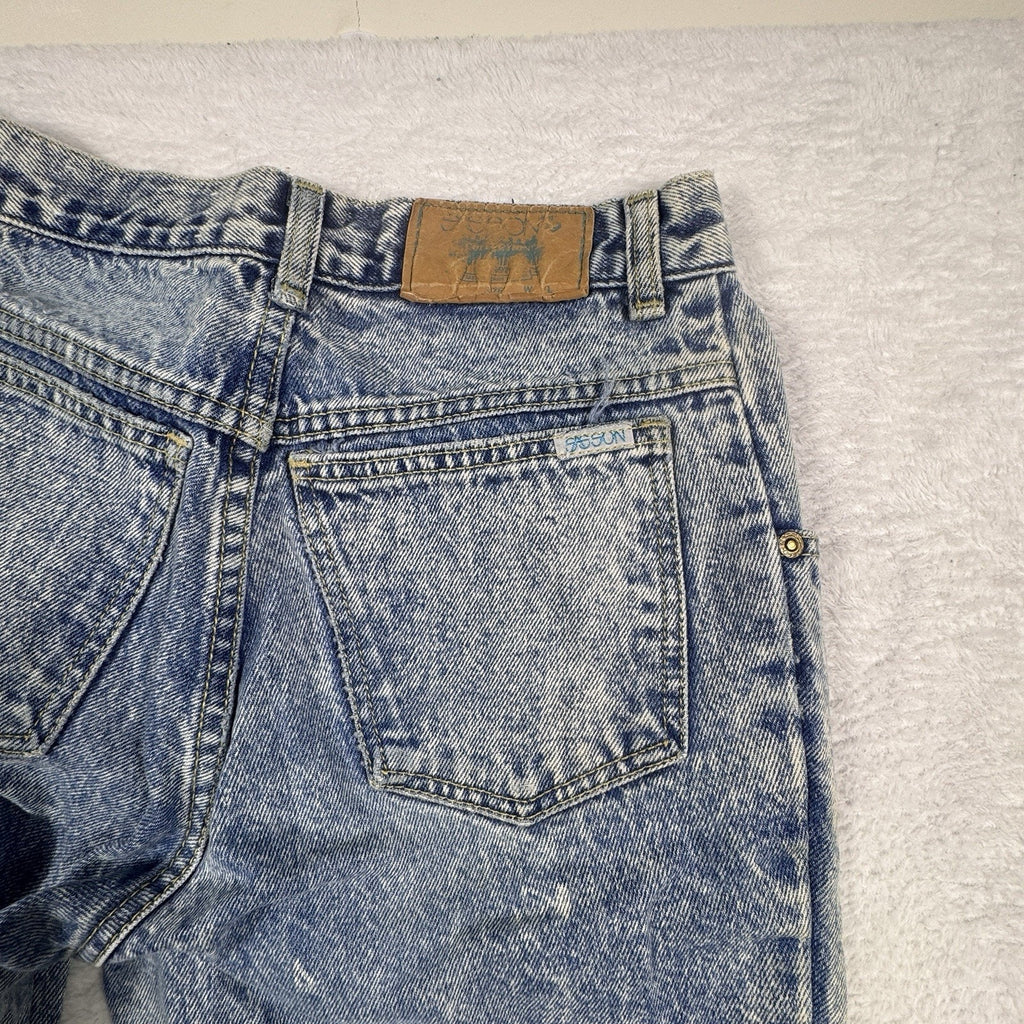 Vtg 1987 Sasson Jeans Womens 27x29.5 Acid Wash High Rise Straight USA 29x32 Mom