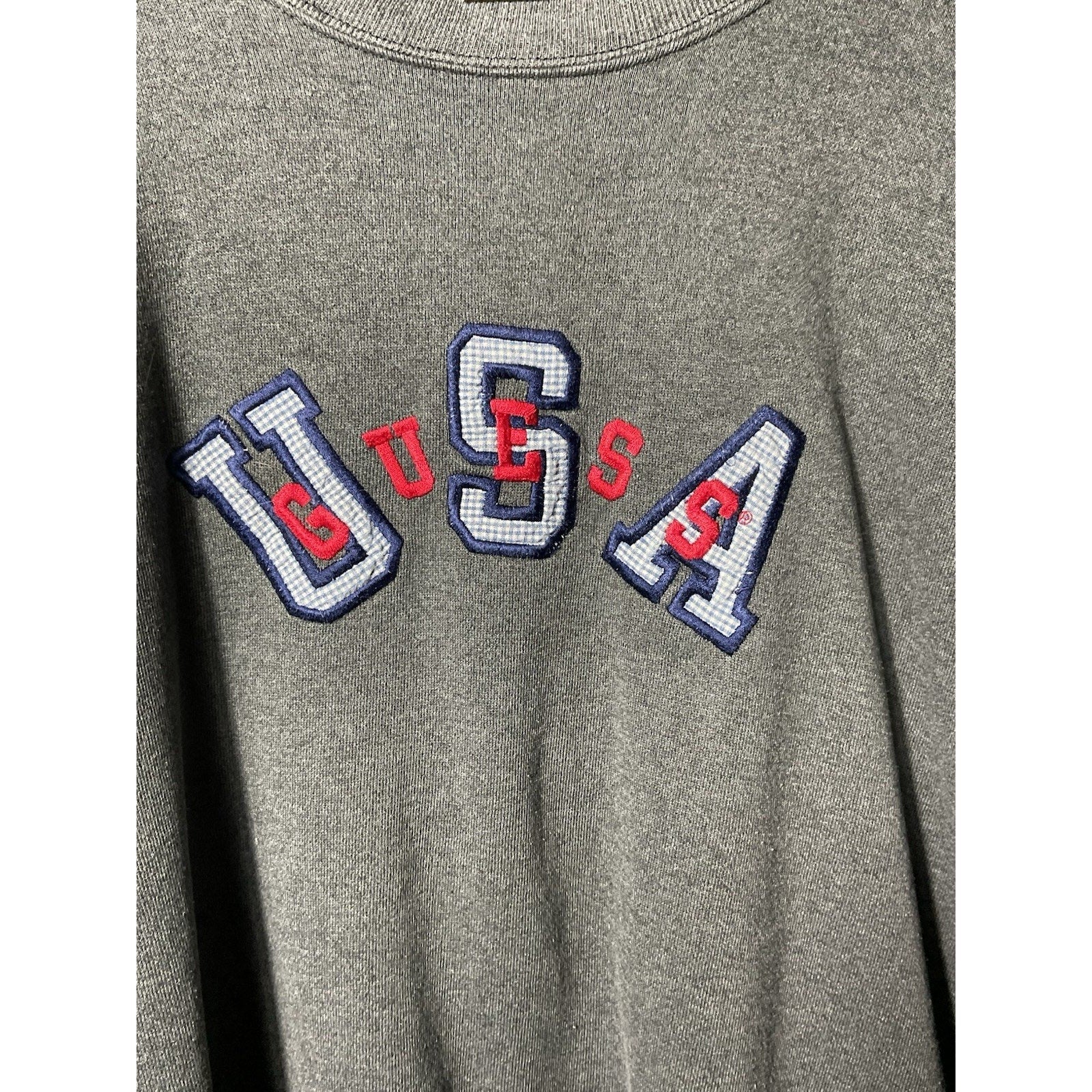 Vintage 1990s USA Guess Georges Marciano Embroidered USA Crewneck Sweatshirt XL
