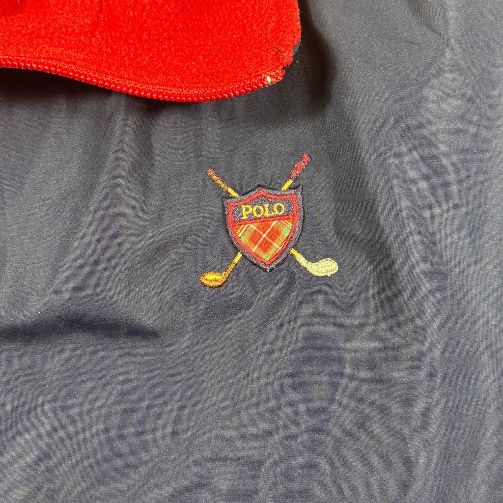 Vtg Polo Sport Golf Ralph Lauren Reversible Vest Men’s XL Navy Red Fleece 90s