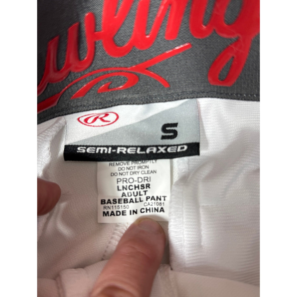 Rawlings Launch Semi-Relaxed Adult Baseball Pants White Small LNCHSR-W-88
