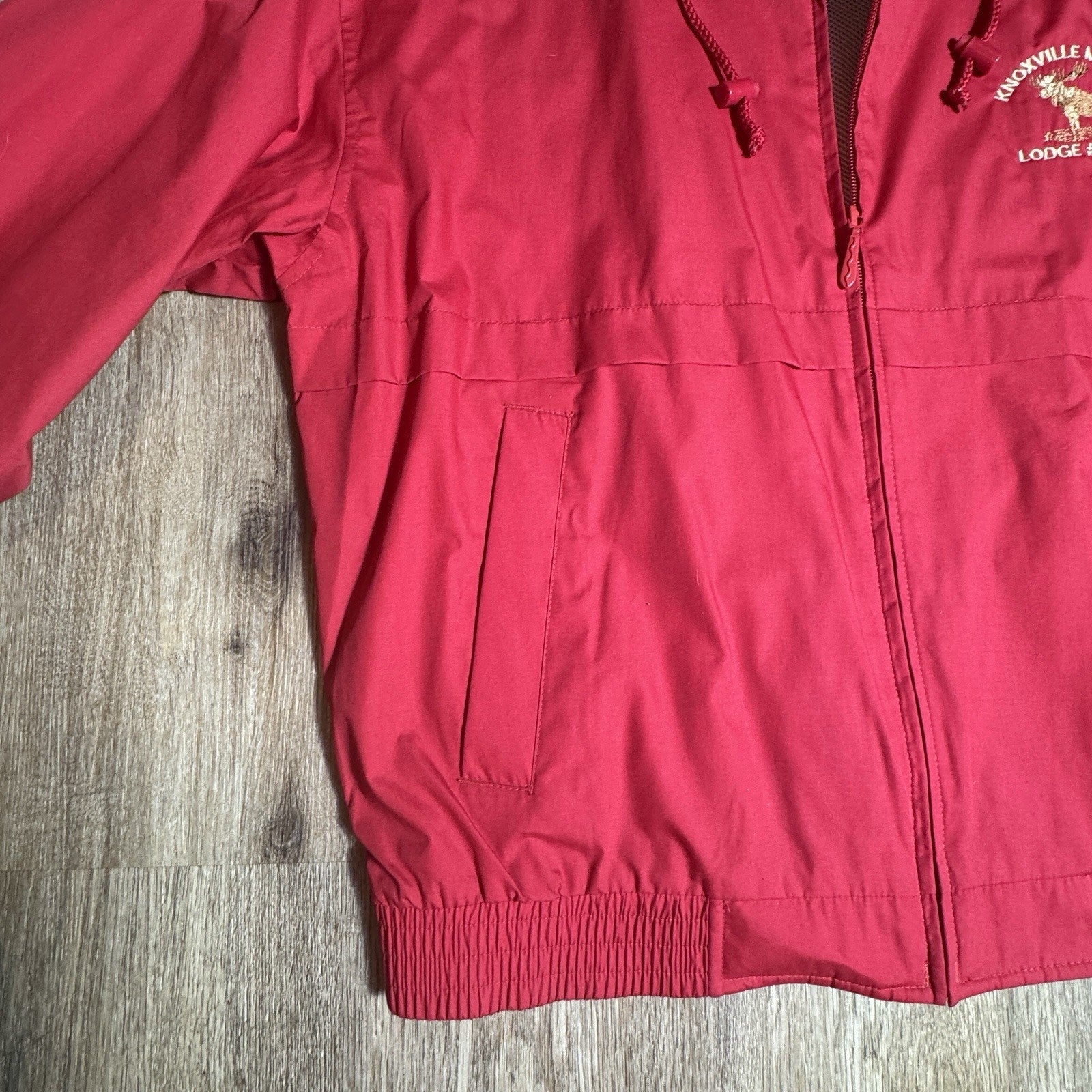 Port Authority On Tour Knoxville Moose Lodge #1560 Windbreaker Jacket Mens M Red